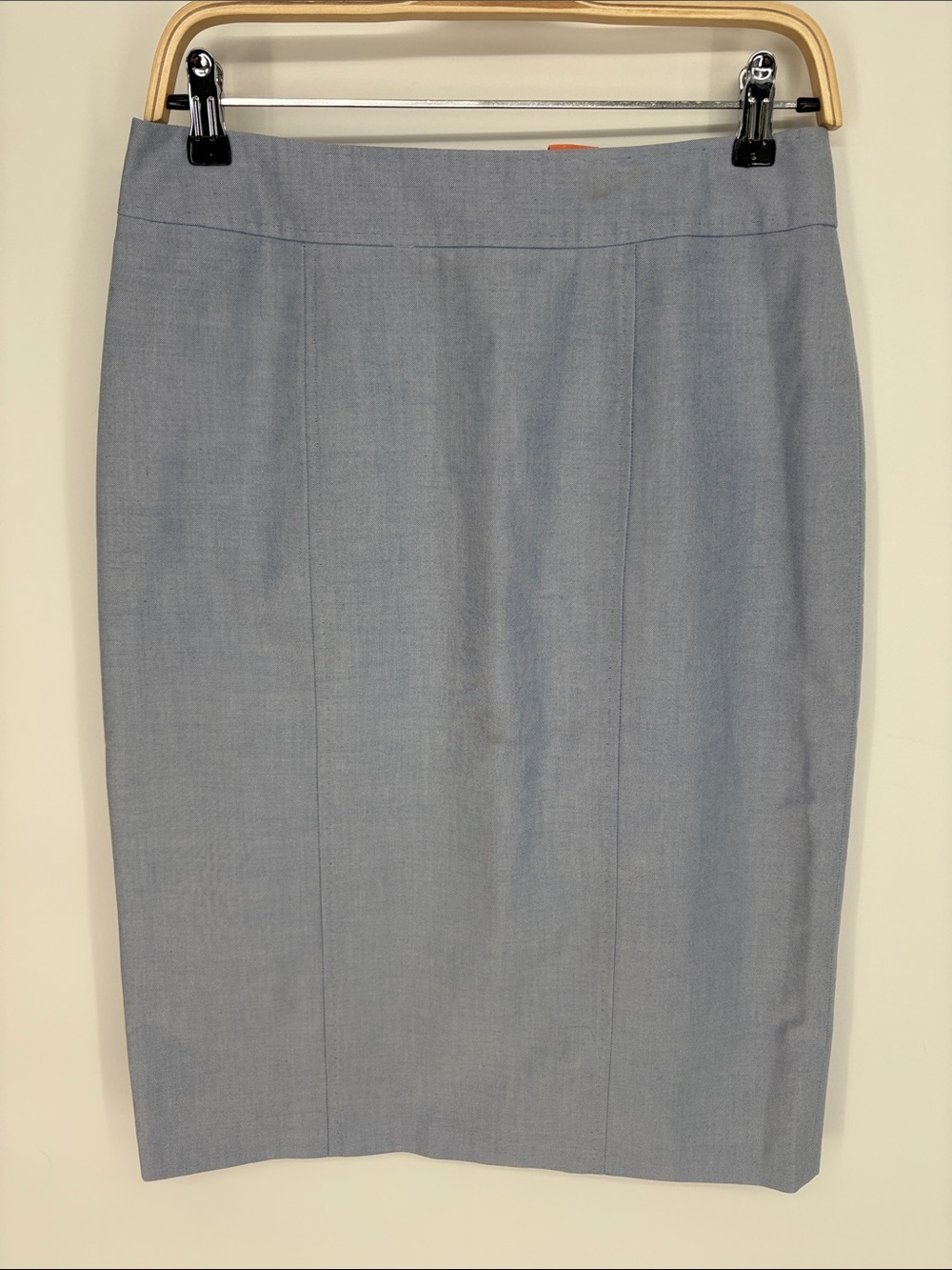 🛹 Brooks Brothers Oxford, cloth, blue, cotton Pencil Skirt